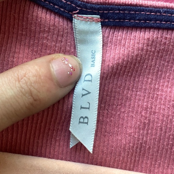 BLVD Pink Ribbed Tank Top - Picture 4 of 4